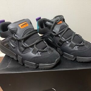 Diesel Black Sneakers with Orange and Purple Accents